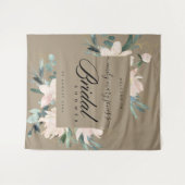 LANDELIJKE ROZE BLOEMEN KRAFT BRUIDSSLUIER WELKOMS WANDKLEED (Voorkant (horizontaal))