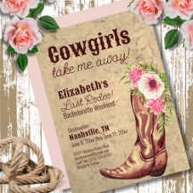 Landelijke Roze Bloemige Cowgirl Bachelorette Part