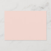 Landelijke Roze Bloemige Trouwdetails Informatiekaartje (Achterkant)