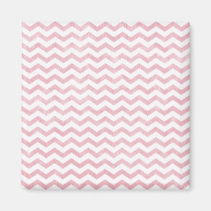 Landelijke Roze Chevron Patroon Magneet