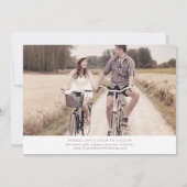 Landelijke Roze Gouden Script Foto Save The Date (Achterkant)