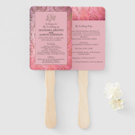 LANDELIJKE ROZE - Huwelijksprogramma waaier
