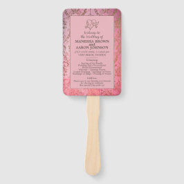 LANDELIJKE ROZE - Huwelijksprogramma waaier