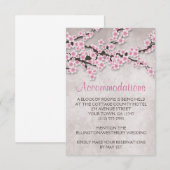 Landelijke Roze Kersenbloesem Logies Kaarten (Voorkant / Achterkant)