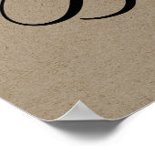 LANDELIJKE ROZE KRAFT BLOEMEN BRUIDSSLUIER WELKOM POSTER (Hoek)