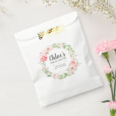 Landelijke Roze Pioen Bloemen Bruidsdouche Bedankzakje (Gezegeld)