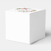 Landelijke Roze Pioen Bloemrijke Bruidsborrel Bedankdoosjes (Achterkant)