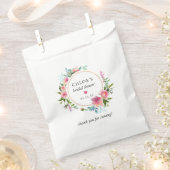 Landelijke Roze Pioen Bloemrijke Bruidsborrel Bedankzakje (Geknipt)