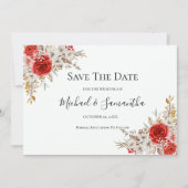 Landelijke rozen landelijke bruiloft save the date (Voorkant)