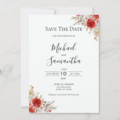 Landelijke rozen landelijke bruiloft save the date (Voorkant)