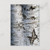 Landelijke Rustieke Berkenboom Bruiloft Detail Informatiekaartje (Achterkant)