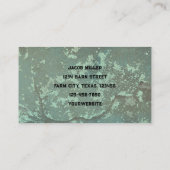 Landelijke Rustieke Blauwgroen Schuur  Textuur Visitekaartje (Achterkant)