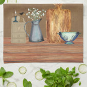 Landelijke rustieke boerderij keukenhanddoeken (Gevouwen)