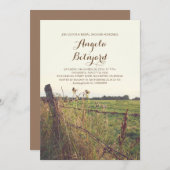 Landelijke rustieke bruids douche uitnodiging (Voorkant / Achterkant)
