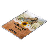 Landelijke Rustieke Bruiloft, Inloggen Boek, Zonne Notitieboek (Linkerzijde)