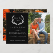 Landelijke Rustieke Camouflage Foto Save the Date (Voorkant / Achterkant)