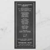 Landelijke Rustieke Chalkboard Schuur Trouwprogram Programmakaart (Achterkant)