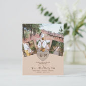 Landelijke Rustieke Foto Gesneden Hart Monogram Br (Staand voorkant)