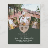 Landelijke Rustieke Foto Gesneden Hart Monogram Br (Voorkant)