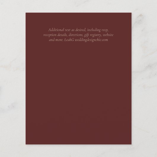 Landelijke Rustieke Foto Gesneden Hart Monogram Br (Achterkant)