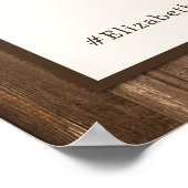 Landelijke Rustieke Hoefijzer & Houten Huwelijk We Poster (Hoek)