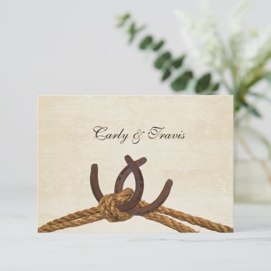 Landelijke Rustieke Hoefijzers RSVP (Staand voorkant)