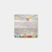 Landelijke Rustieke Kerstversieringen op Hout Post-it® Notes (Voorkant)