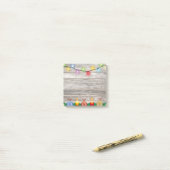 Landelijke Rustieke Kerstversieringen op Hout Post-it® Notes (Op bureau)