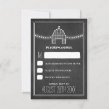 Landelijke Rustieke Krijtbord Schuur Bruiloft RSVP