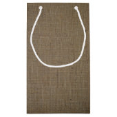 Landelijke Rustieke Monogram Boom & Jute Huwelijk Klein Cadeauzakje (Achterkant)