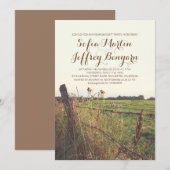 landelijke rustieke verlovingsfeest uitnodiging (Voorkant / Achterkant)