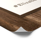 Landelijke Rustieke Zonnebloem & Houten Huwelijk W Poster (Hoek)