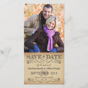 Landelijke Save the Date Huwelijks Fotokaarten