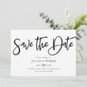 landelijke save the date uitnodiging in schrift (Staand voorkant)