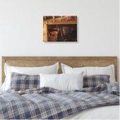 Landelijke schoenen afbeelding op canvas afdruk (Insitu (Slaapkamer))