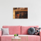 Landelijke schoenen afbeelding op canvas afdruk (Insitu (Woonkamer))