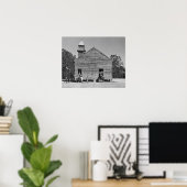 Landelijke school, 1937. Oude foto Poster (Thuiskantoor)