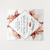 Landelijke schoonheid Bloemengestelde herfstbruilo Wandkleed (Voorkant (horizontaal))