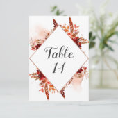 Landelijke schoonheid bloemige wedding tafelnummer (Staand voorkant)