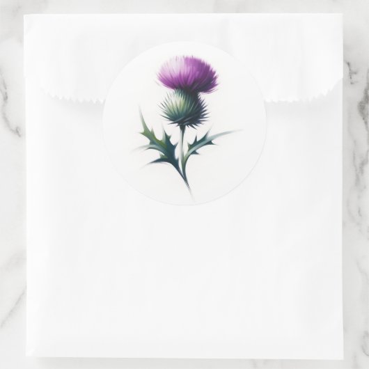 Landelijke Schotse Distel Ronde Stickers (Tas)