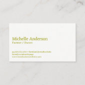 Landelijke schuur en vee op de boerderij visitekaartje (Achterkant)