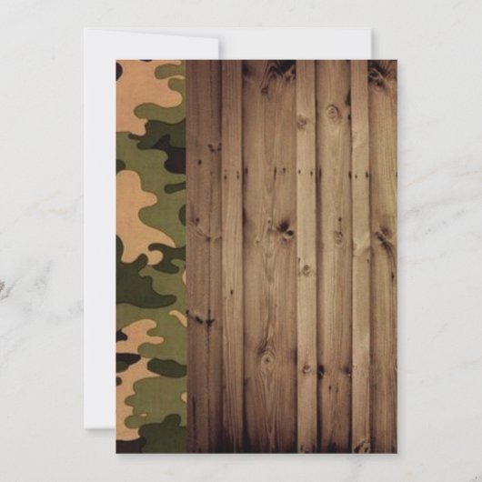 landelijke schuur hout western country Camo Trouwe Kaart (Achterkant)