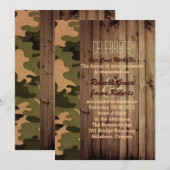 landelijke schuur hout western country Camo Trouwe Kaart (Voorkant / Achterkant)