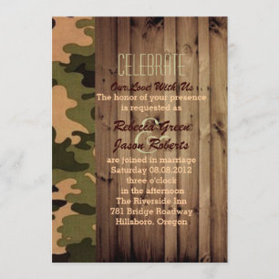landelijke schuur hout western country Camo Trouwe Kaart