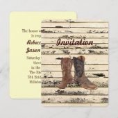 landelijke schuur houten western country cowboy br kaart (Voorkant / Achterkant)