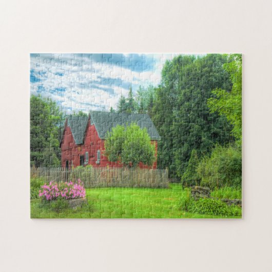 Landelijke schuur Vermont. Legpuzzel (Horizontaal)
