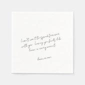 Landelijke Script Liefdesbrief Moderne Bruiloft Servet (Voorkant)
