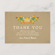 Landelijke Sinaasappel Bedankkaartjes