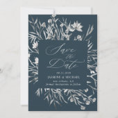 landelijke sjabloon botanische Save the Date uitno Kaart (Voorkant)