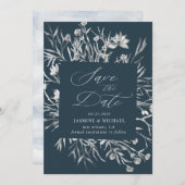 landelijke sjabloon botanische Save the Date uitno Kaart (Voorkant / Achterkant)